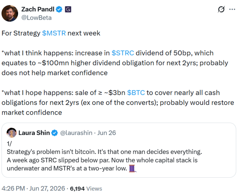 Grayscale's Pandl Says Strategy's $3B Bitcoin Sale Could Restore Confidence