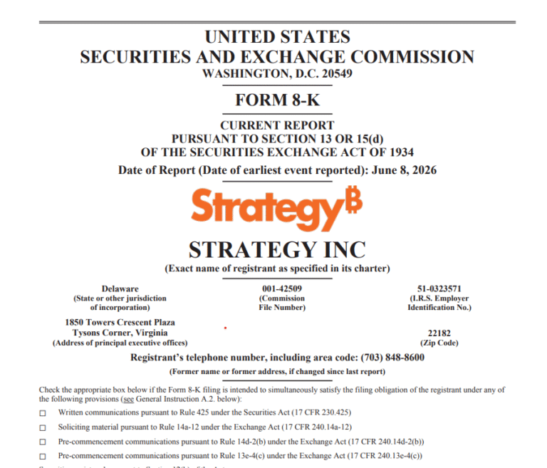 Strategy Buys 1,550 Bitcoin, Expands Holdings to 845,256 BTC