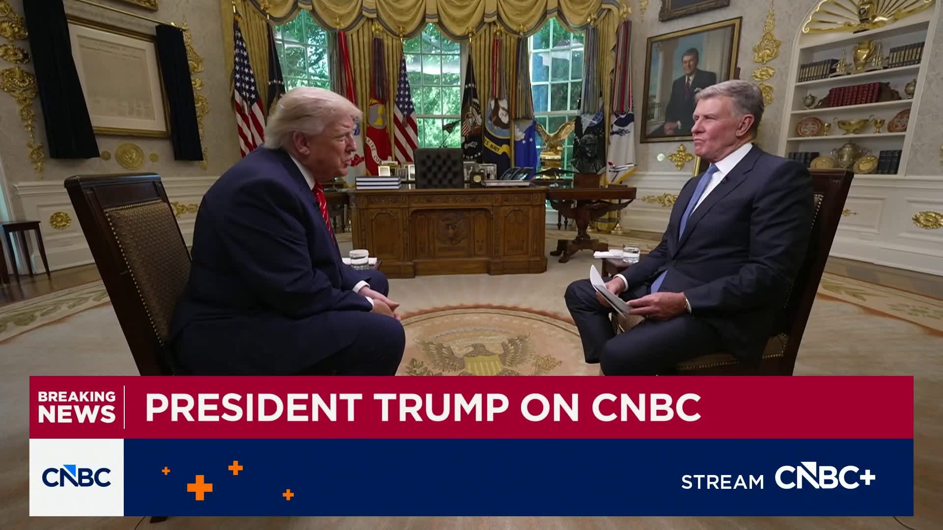Trump says he thinks Elon Musk will donate SpaceX stock to Trump Accounts
