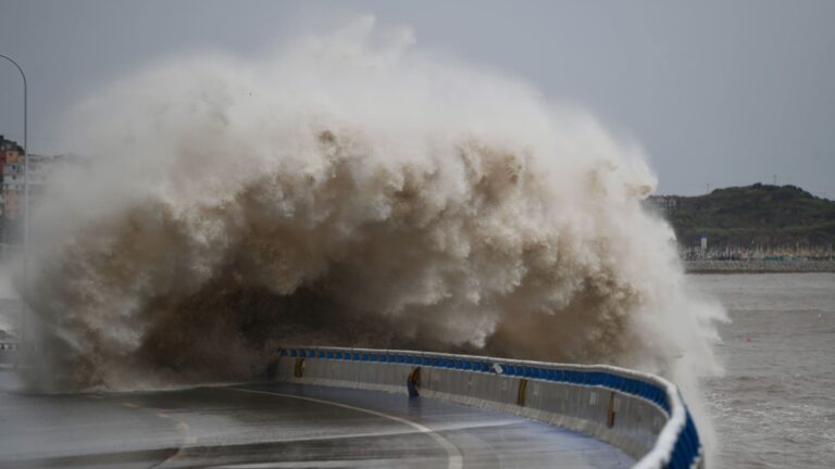 Typhoon Bavi batters eastern China, threatens days of heavy rain