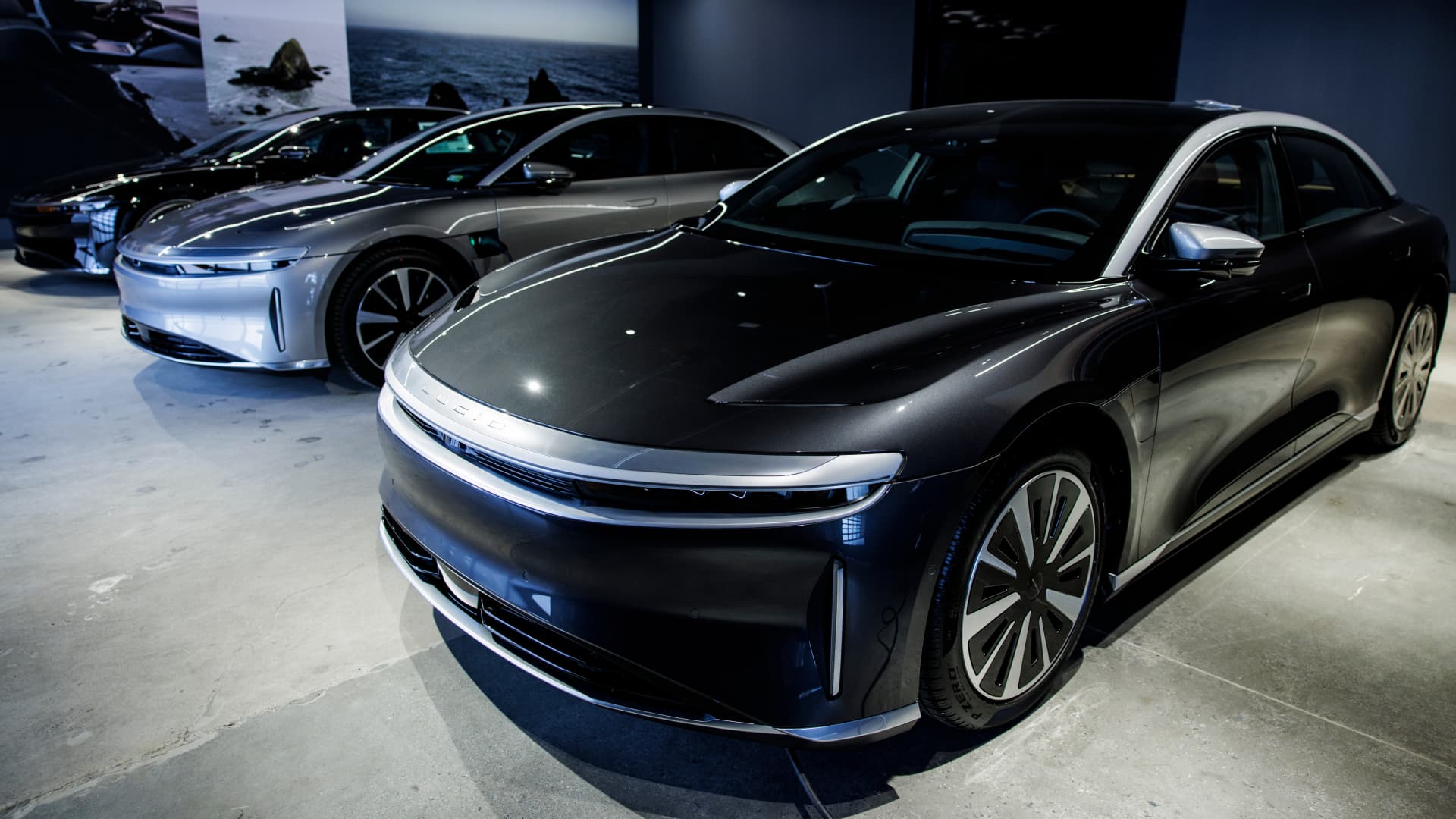 Lucid stock plunges after report that EV maker is considering bankruptcy, which company denies