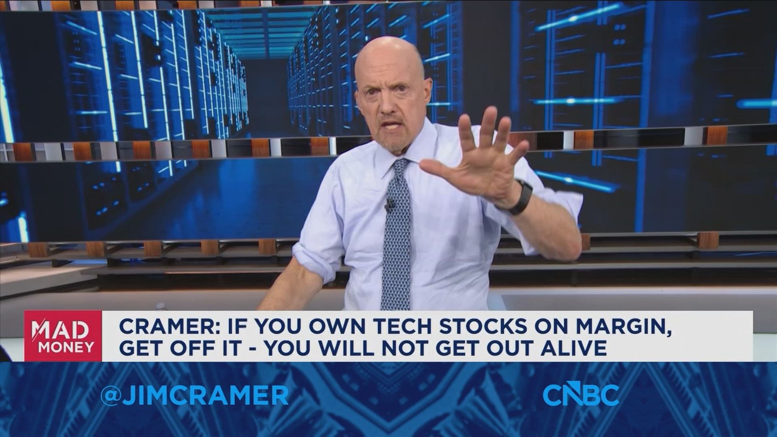 If you own tech stocks on margin, get off it, says Jim Cramer