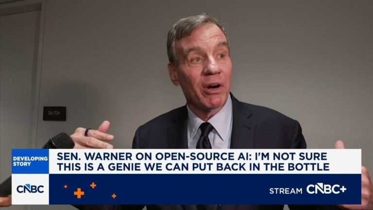 Sen. Warner on open-source AI: I'm not sure this is a genie we can put back in the bottle