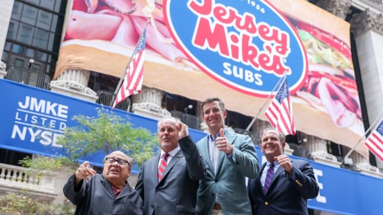 Jersey Mike's stock falls 2% in public market debut after pricing shares at $23