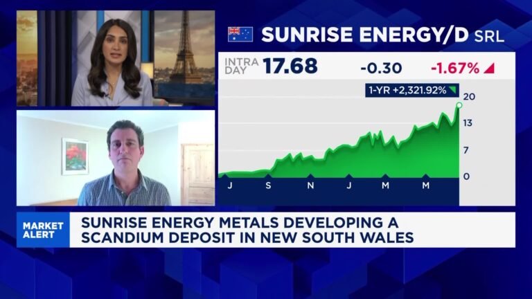 Sunrise Energy Metals CEO: One scandium mine can replace China's critical mineral supply