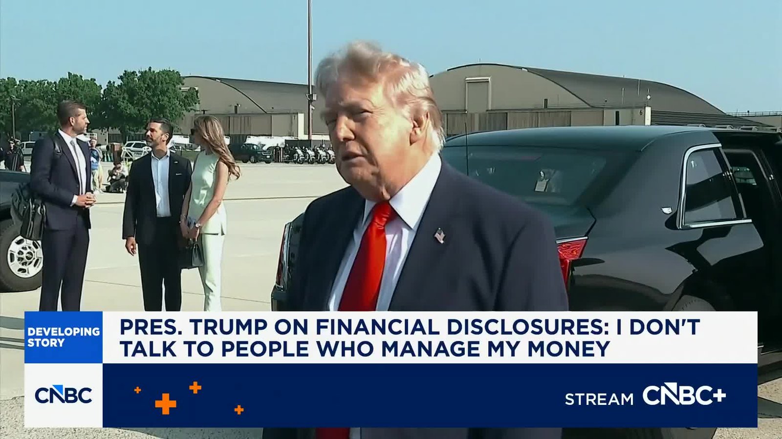 President Trump on financial disclosures: I don't talk to people who manage my money