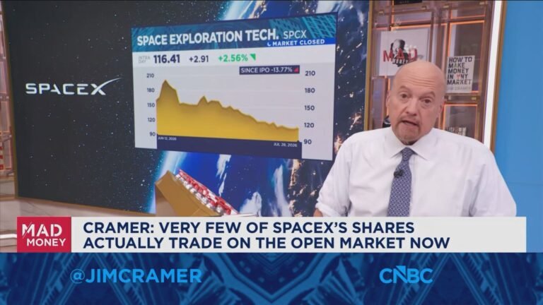 If you want to buy SpaceX, let the first wave of insider selling lockups expire, says Jim Cramer