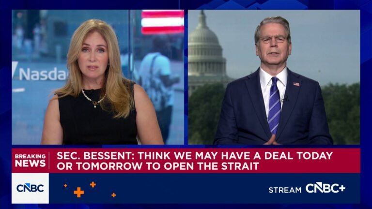 Treasury Secretary Bessent: We may have a deal today or tomorrow to open the Strait of Hormuz