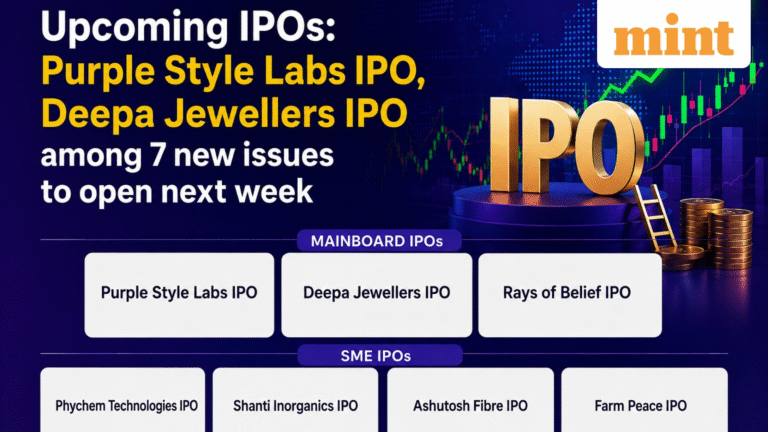 Upcoming IPOs: Purple Style Labs IPO, Deepa Jewellers IPO among 7 new issues to open next week; full list here