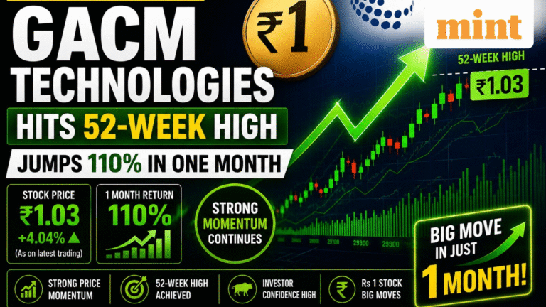 Multibagger stock:  ₹1 stock hits 52-week high, locks in upper circuit for 16th day in a row | Jumps 110% in one month