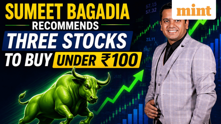 Stocks under ₹100: Sumeet Bagadia recommends three shares to buy on Monday - 31 August 2026