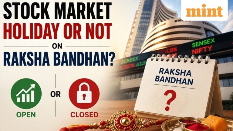 Stock market holiday: Is the Indian stock market open or closed tomorrow for Raksha Bandhan?