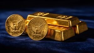 Gold Bars and Coins
