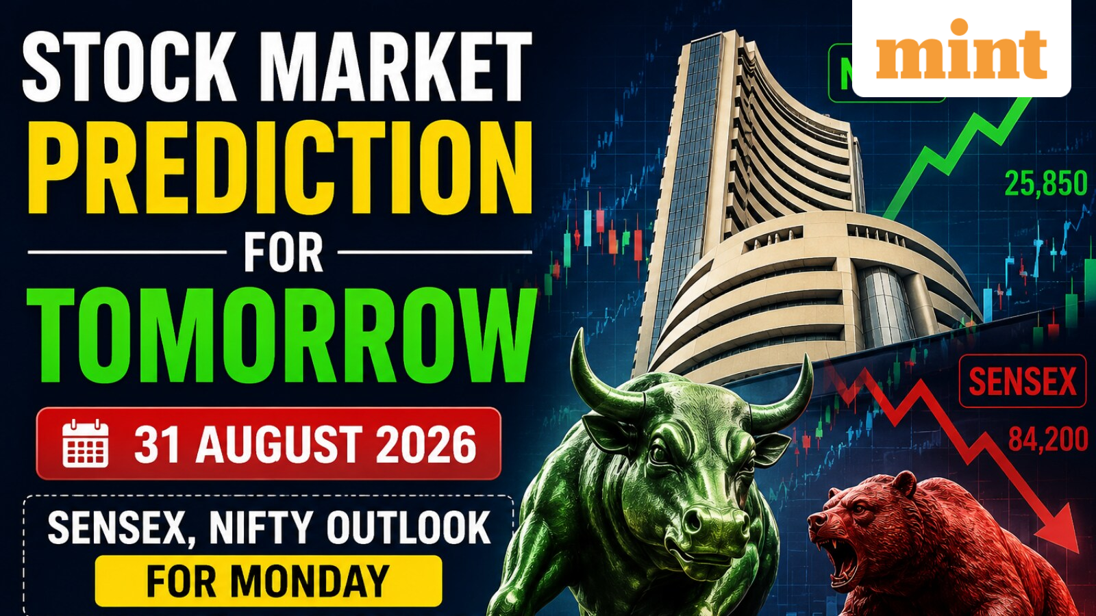 Stock Market prediction for tomorrow, 31 August 2026: Sensex, Nifty outlook for Monday — US, South Korea, Taiwan cues