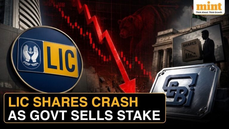 LIC OFS: Shares crash 8% as offer for sale opens for non-retail investors. Details here