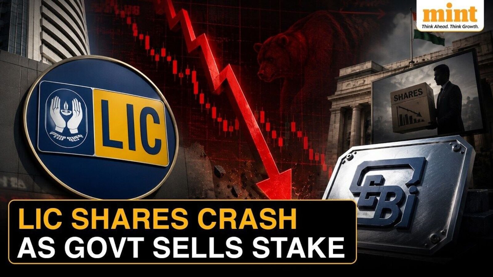 LIC OFS: Shares crash 8% as offer for sale opens for non-retail investors. Details here