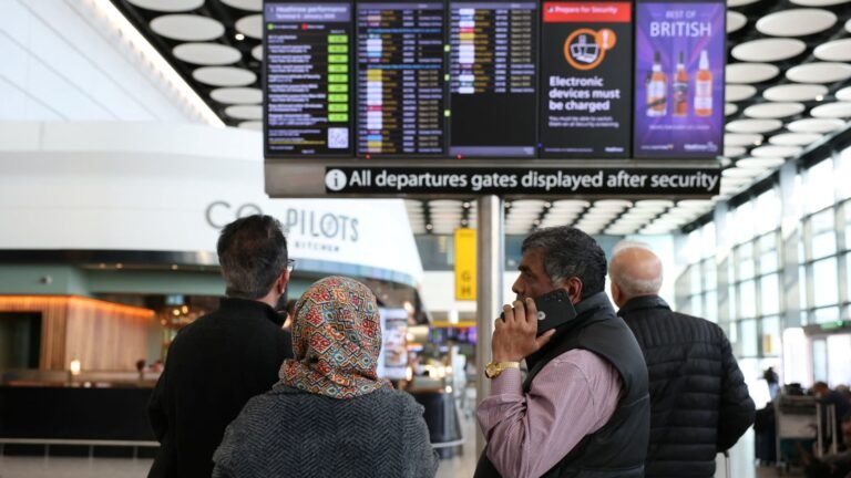 Air traffic control issue disrupts departing flights at major UK airports