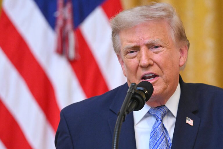 US President Donald Trump addresses the nation from the East Room of the White House in Washington, DC on July 16, 2026.