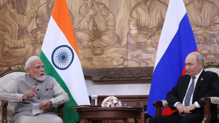 Indian PM Modi implores Putin to end Ukraine war amid U.S. tariff threat on Russian oil