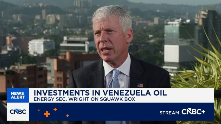 Energy Sec. Wright on Venezuela oil deal: U.S. government will not be the operator of those reserves