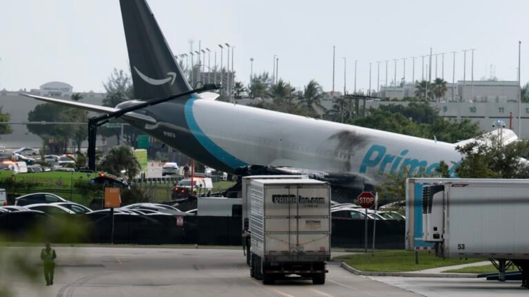 Federal investigators probe Amazon cargo jet's fiery runway crash that killed 5 in Miami