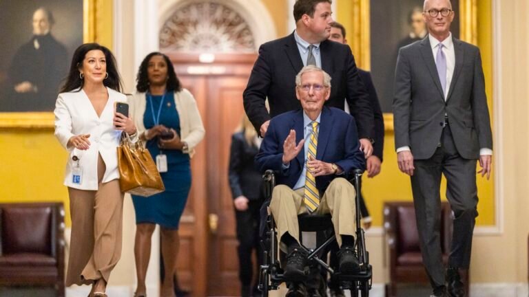 Mitch McConnell returns to Senate after three-month health absence
