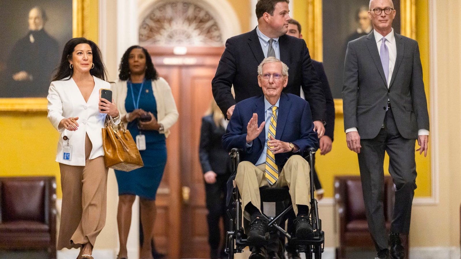 Mitch McConnell returns to Senate after three-month health absence