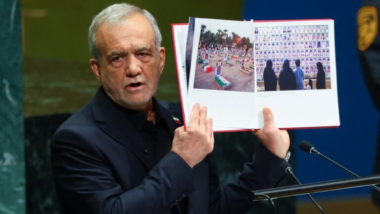 Iran's president blames U.S., Israel for global instability in defiant UN speech