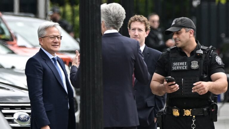 Tech leaders arrive at White House for AI luncheon with Trump