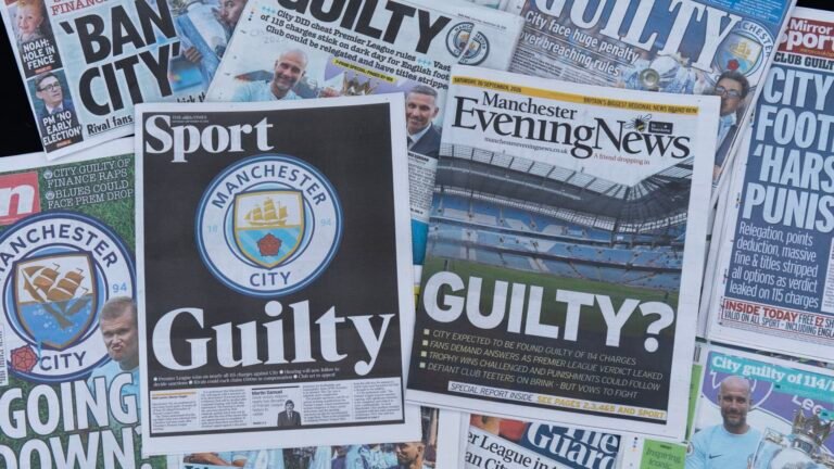 Man City guilty of ‘sham’ sponsorship deals after decade of English soccer dominance