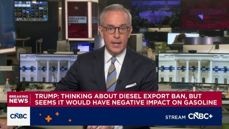 Pres. Trump: Thinking about diesel export ban, but seems it would have negative impact on gasoline