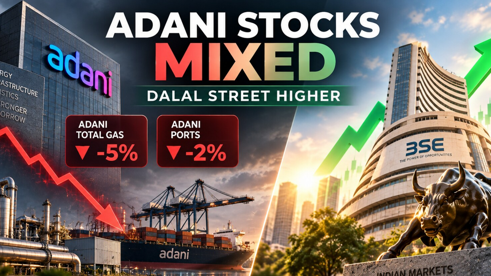 Why Adani Total Gas lost 5%, Adani Ports fell 2% despite gains on Sensex, Nifty | Check how other Adani stocks performed