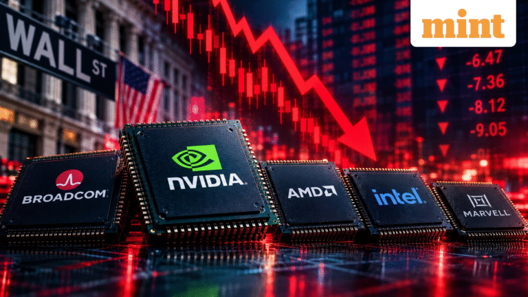 US market crash: Nvidia, Intel among chip stocks plunging up to 9.5% as AI slowdown fears hit Wall Street