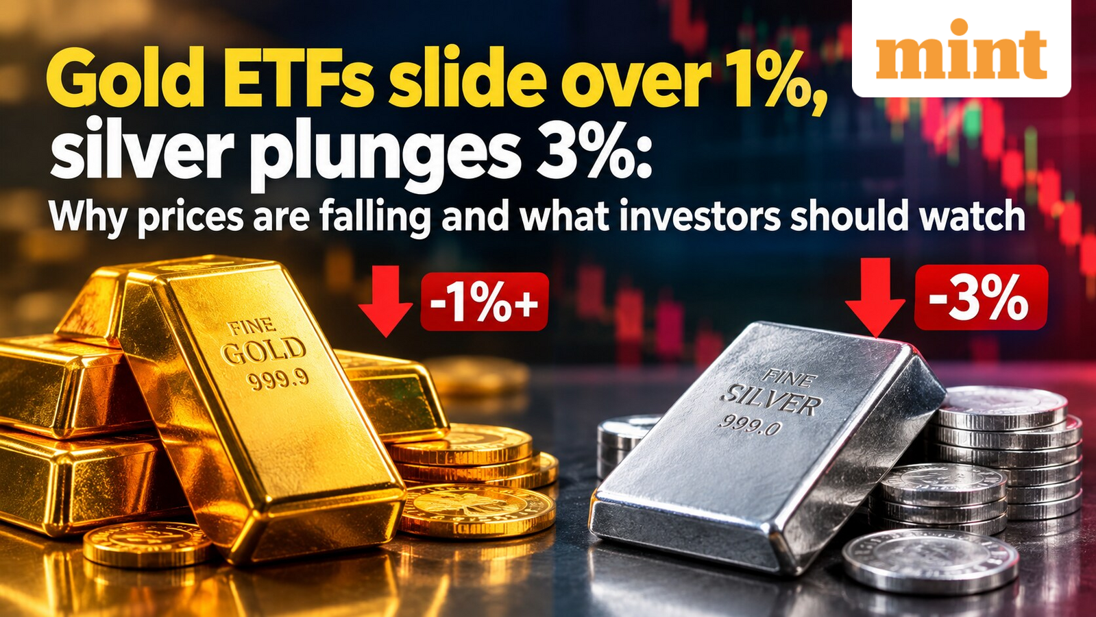 Gold ETFs slide over 1%, silver plunges 3%: Why prices are falling and what investors should watch