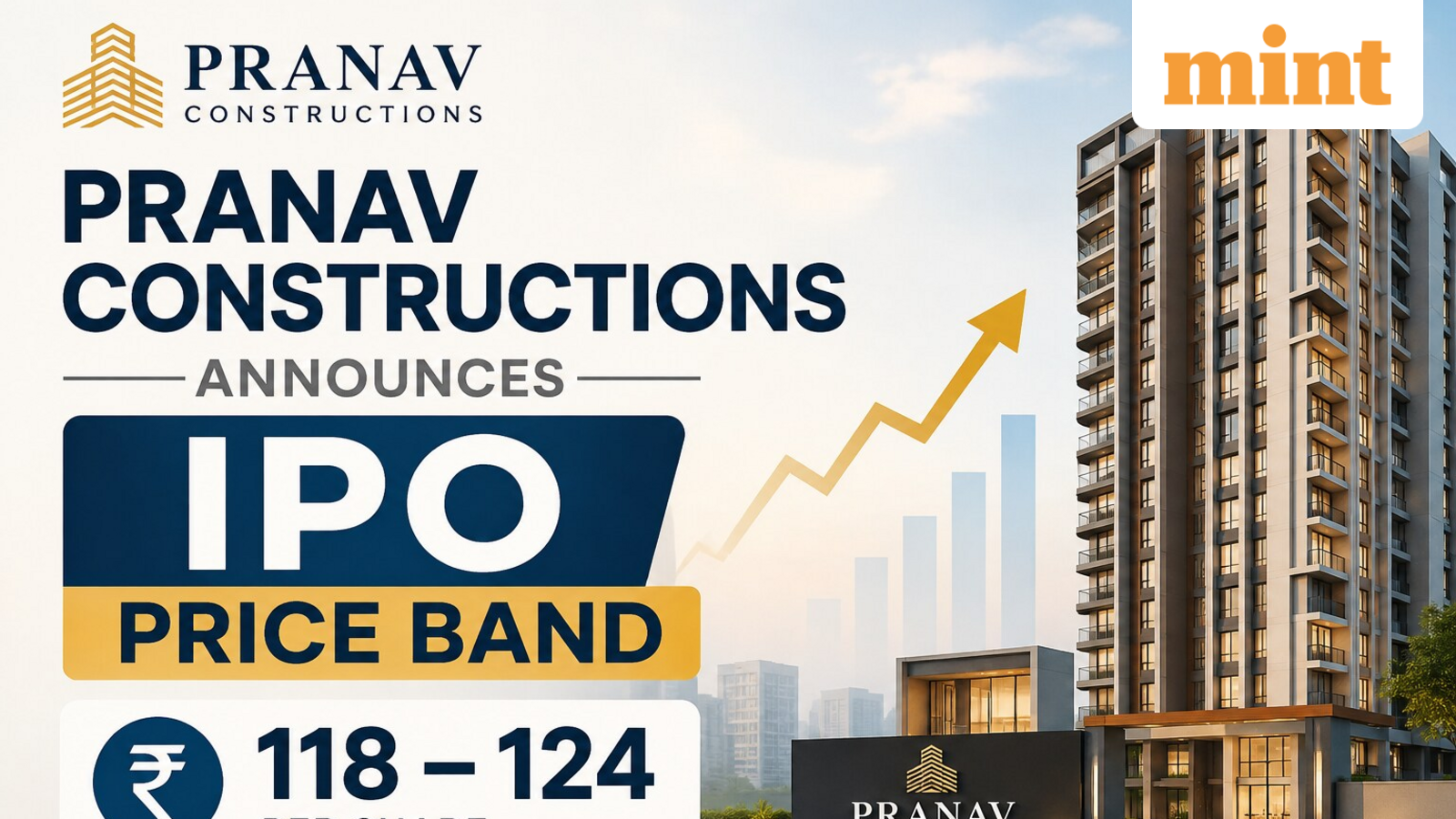 Pranav Constructions IPO: Price band set in range of  ₹118–124; check key dates, other IPO details