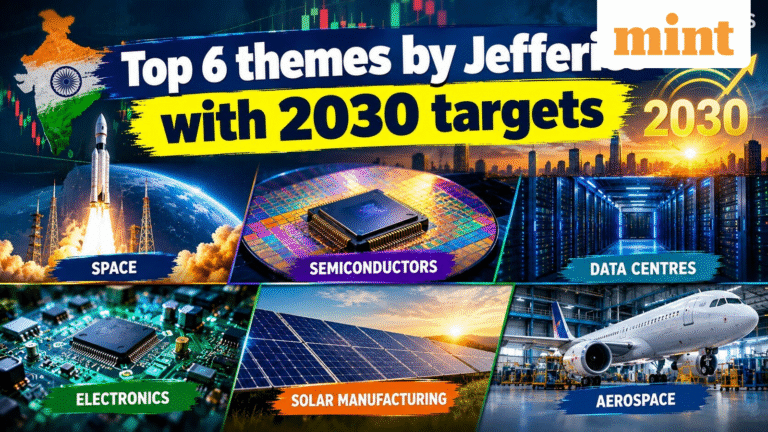 India Equity Strategy by Jefferies with 2030 Targets: Top 6 themes - Space, Semiconductors, Aerospace, and 3 others