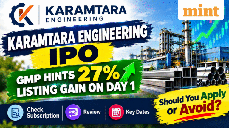 Karamtara Engineering IPO GMP hints 27% listing gain on Day 1. Check subscription, review. Should you apply or avoid?