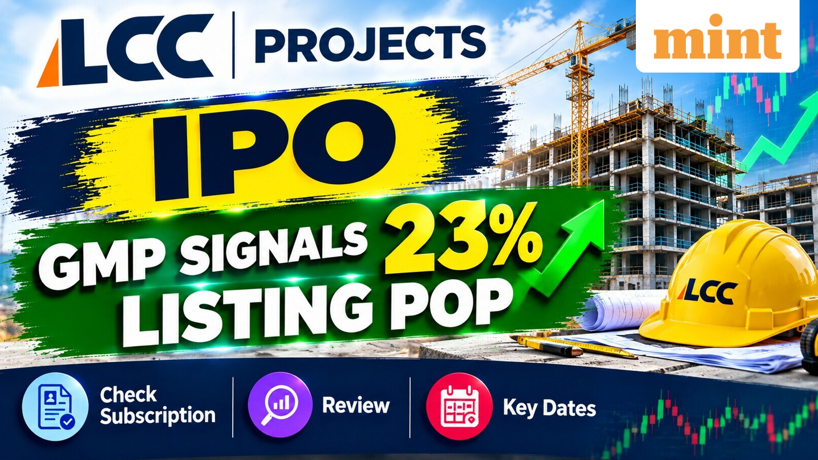 LCC Projects IPO Day 1: Issue subscribed 44% so far. GMP signals 23% listing pop - Apply or not?
