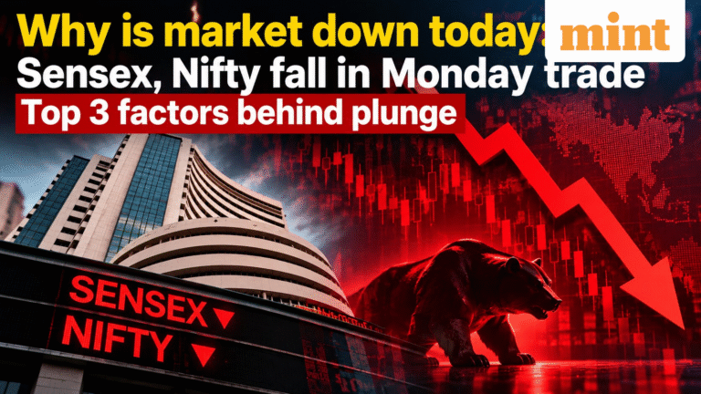 Why is market down today: Sensex, Nifty fall in Monday trade - Top 3 factors behind plunge