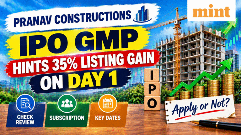 Pranav Constructions IPO GMP hints 35% listing gain on Day 1; check review, subscription, key dates. Apply or not?