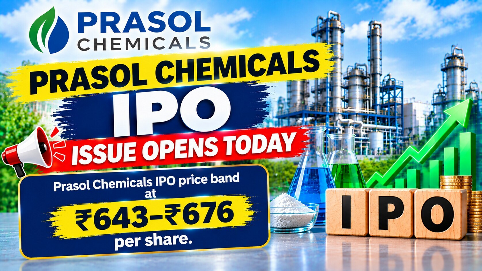 Prasol Chemicals IPO Day 1: Issue subscribed 12% so far. Here's GMP, review - apply or not?