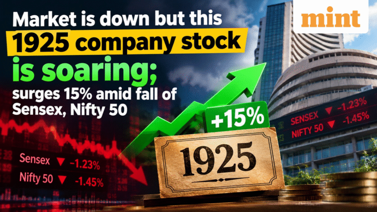 Market is down but this 1925 company stock is soaring; surges 20% amid fall of Sensex, Nifty 50