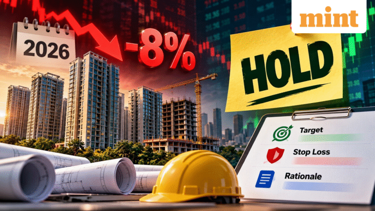 Despite 8% down in 2026 but BOB Capital Markets gives ‘Hold’ to this realty stock | Check target, stop loss, rationale