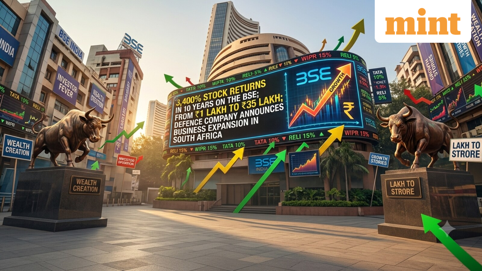 3,400% stock returns in 10 yrs; from  ₹1 lakh to  ₹35 lakh - Defence company announces business expansion in South Africa