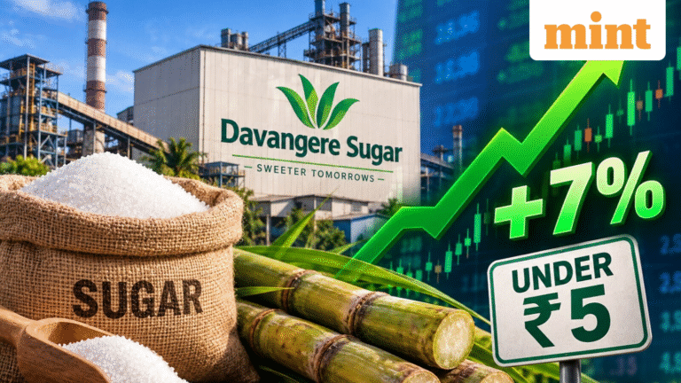 Sugar stock under  ₹5 Davangere Sugar Company jumps over 7% | What's fueling the stock