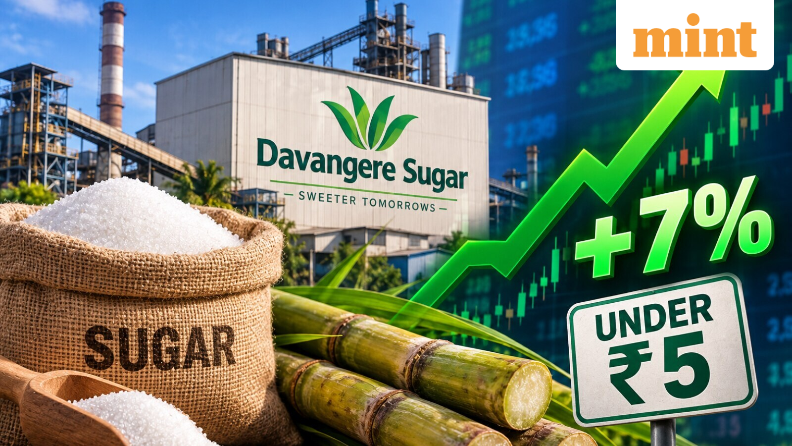 Sugar stock under  ₹5 Davangere Sugar Company jumps over 7% | What's fueling the stock
