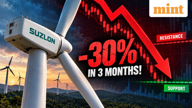 Suzlon shares crash 30% in 3 months! Will it bounce back, or more pain ahead? Explained with support, resistance