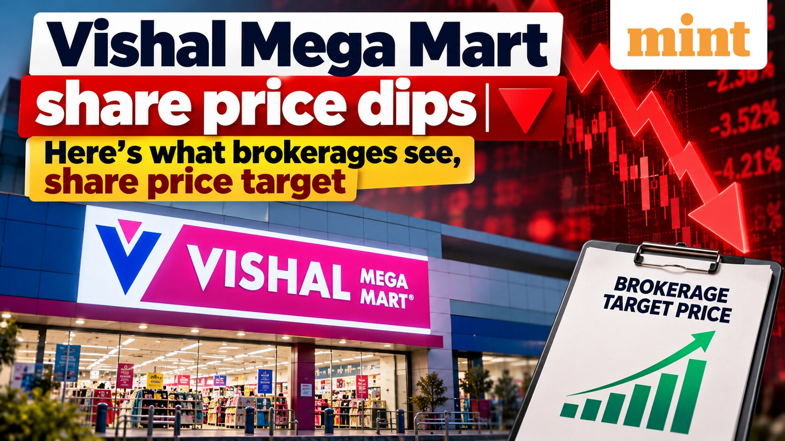 Vishal Mega Mart share price dips | Here’s what brokerages see, share price target