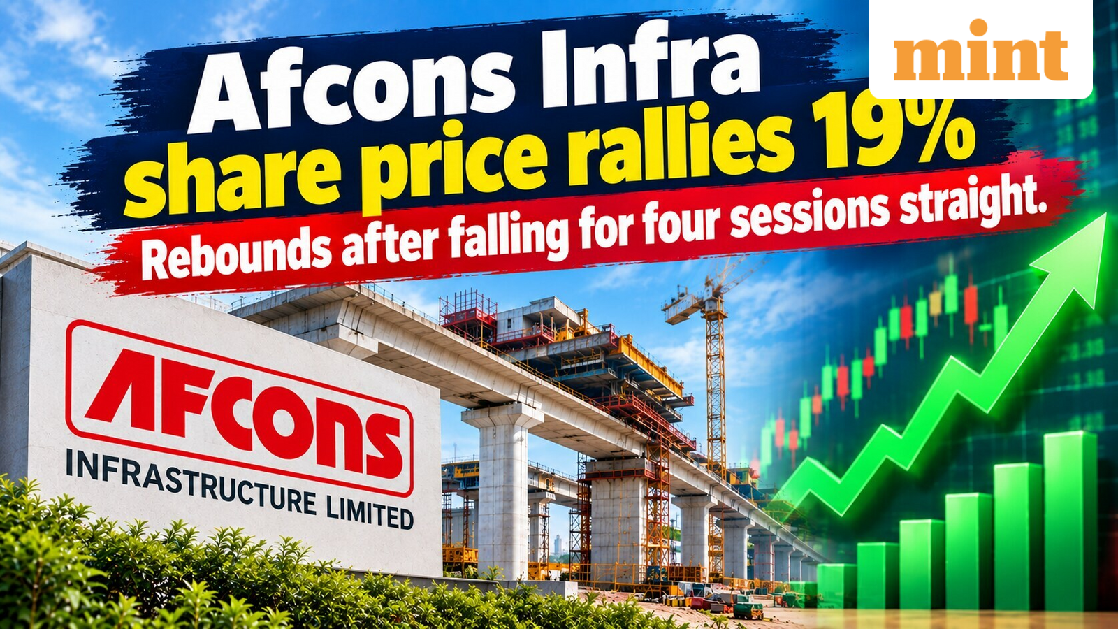 Afcons Infra share price rebounds after falling for four sessions straight | Rises 19% today. What's behind the rally?
