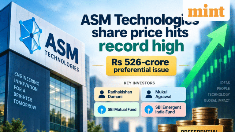 ASM Technologies share price hits record high: Radhakishan Damani, Mukul Agrawal back  ₹526 crore preferential issue